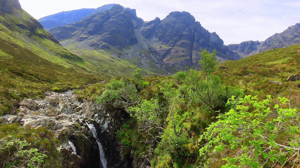 Blaven ( Bla Bheinn ) and Clach Glas on Isle of Skye in Western Islands of Scotland