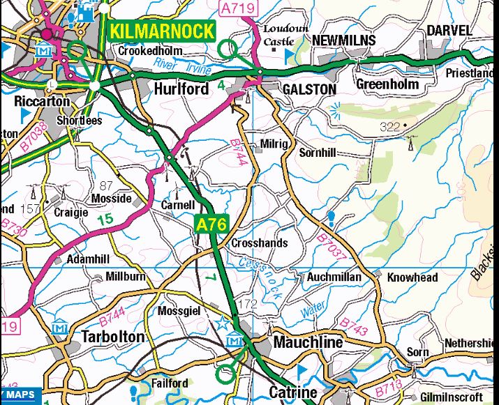 Location Map of Mauchline