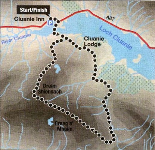 Map of the South Glen Shiel Ridge