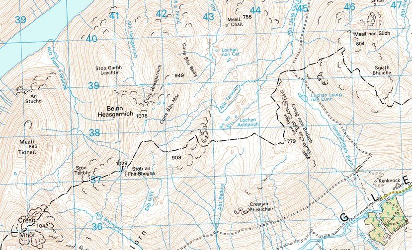 Map of Creag Mhor