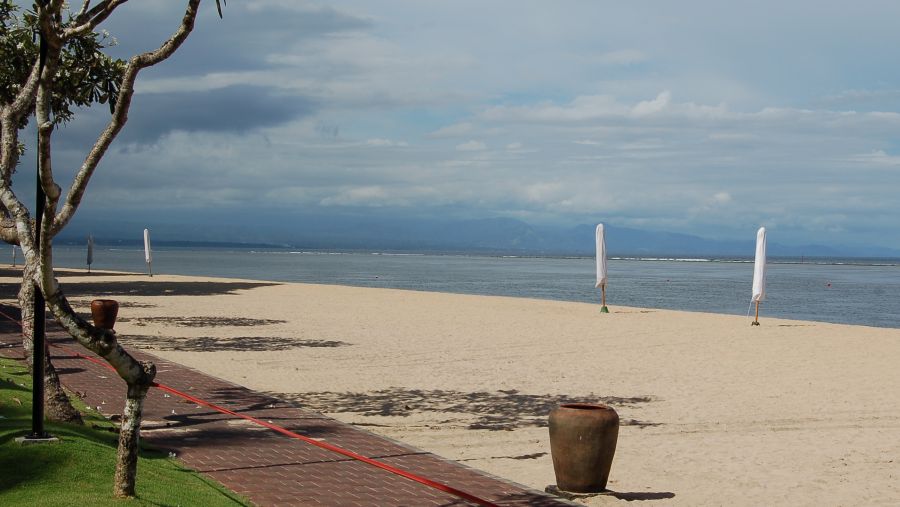 Beach at Sanur on the Indonesian Island of Bali