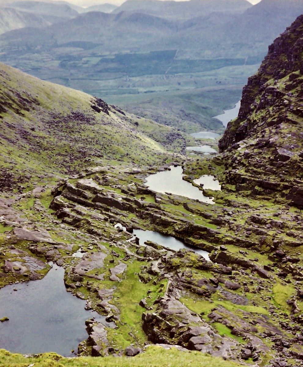 Paternoster Lakes on ascent of Brandon Mountain