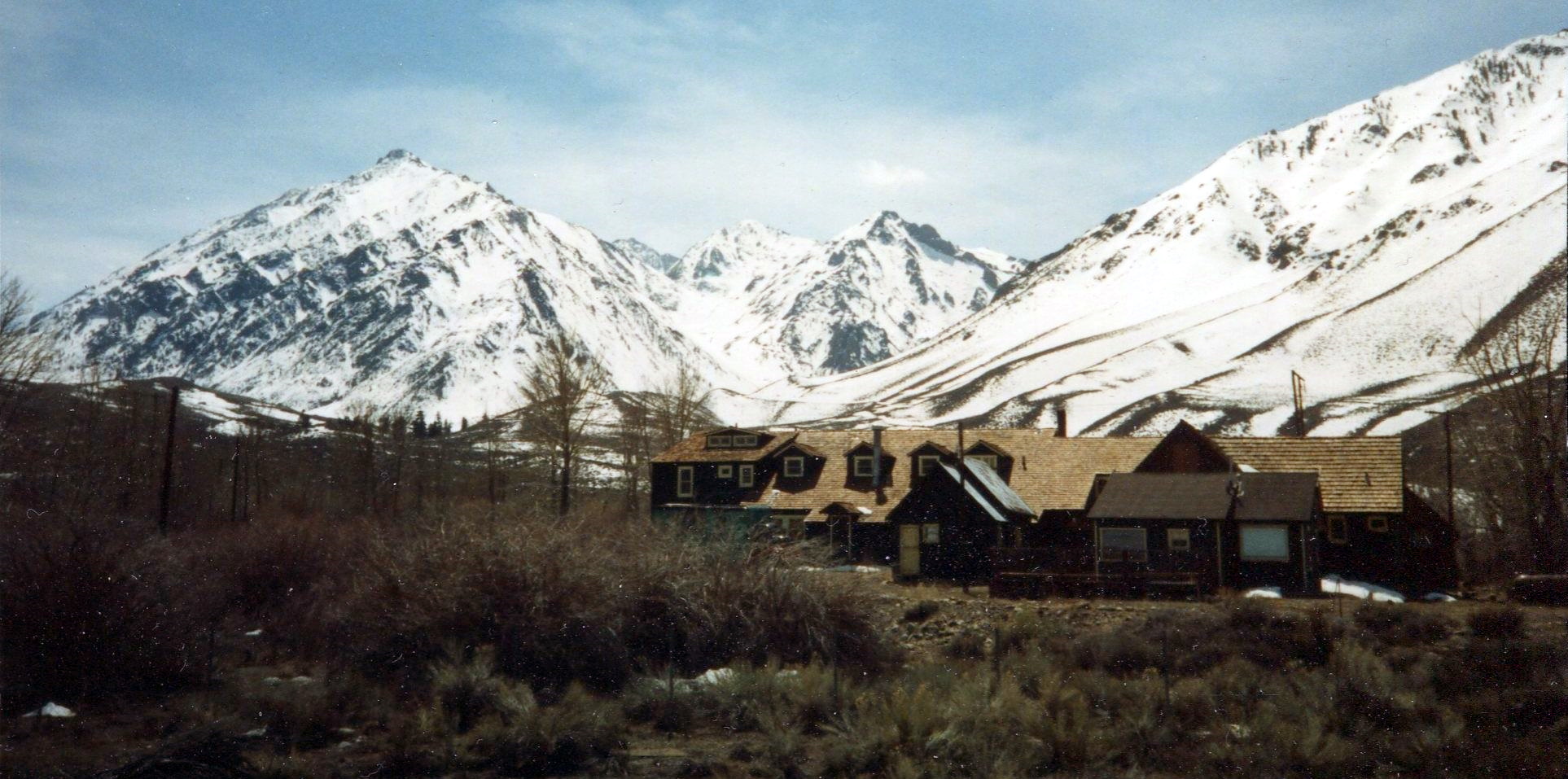 Sierra Nevada on approach to Mt. Whitney from Owen's Valley ( Mount Stanford, 12,838' and Rock Creek from Tom's Place )