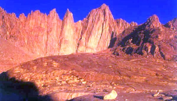 Mt. Whitney in the Sierra Nevada of California - highest mountain in the contiguous states of the USA