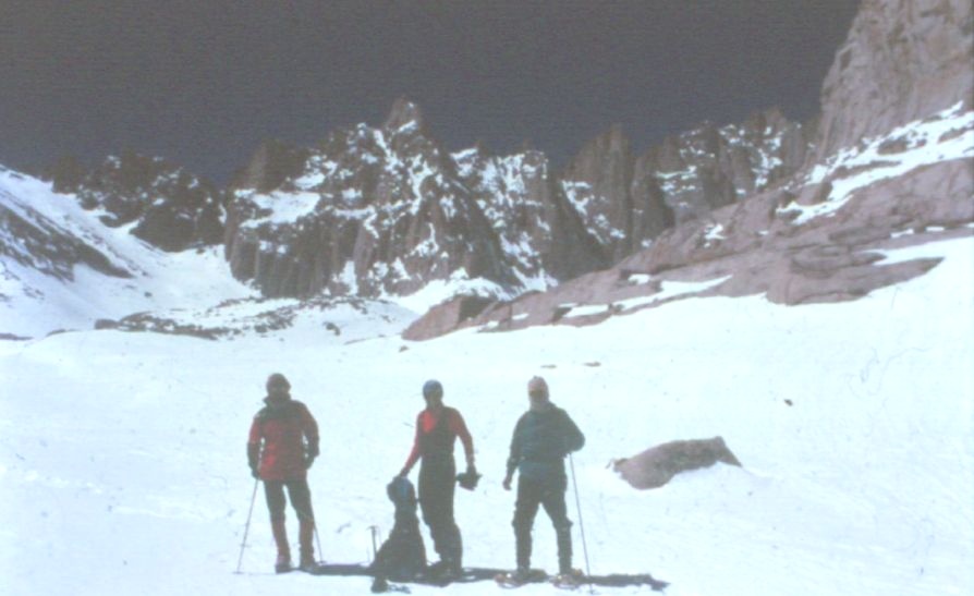 On the Plateau on Mt. Whitney beneath the Crest of the Sierra Nevada