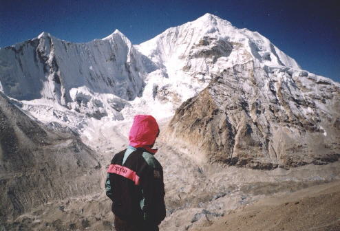 Mt. Baruntse from above Makalu Advanced Base Camp  C.A.Ingram: