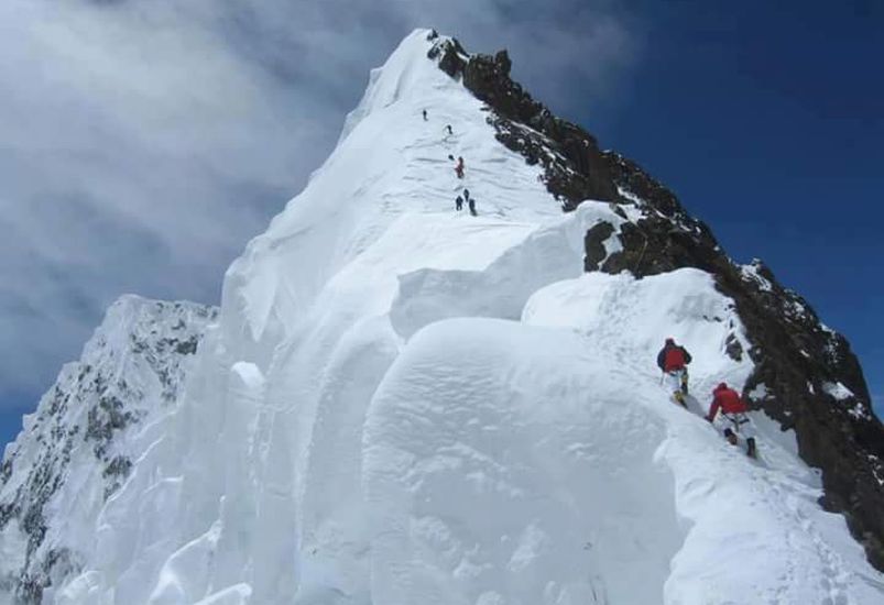 Summit Ridge of Broad Peak in the Karakorum region of the Pakistan Himalaya