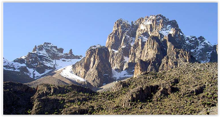 Mount Kenya in East Africa